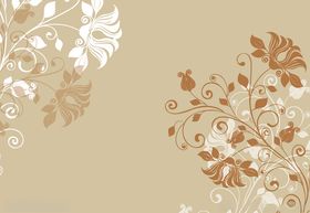 简约壁画背景墙数码印花牡丹线条