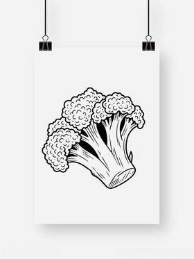 手绘西兰花图案