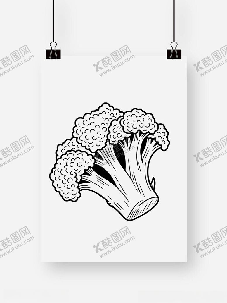 编号：16549409250705457250【酷图网】源文件下载-手绘西兰花图案