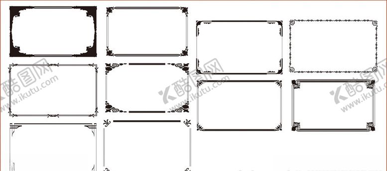 编号：43435709120910391311【酷图网】源文件下载-花边时尚花纹角花边框