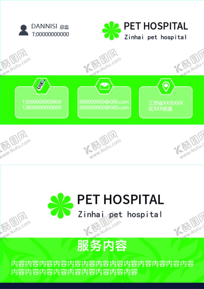 编号：57410001270424078363【酷图网】源文件下载-绿色名片