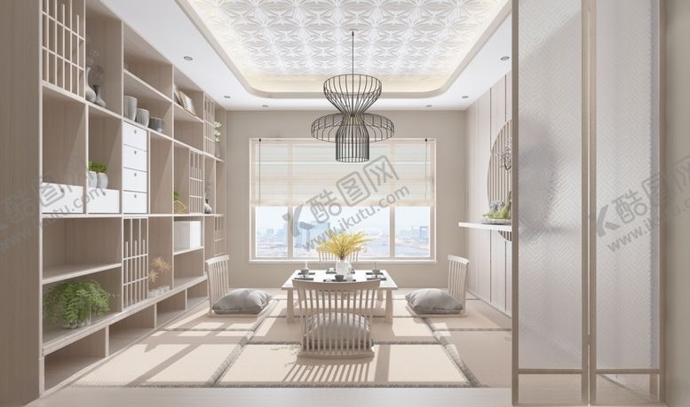 编号：73316809221700026009【酷图网】源文件下载-日式茶室3d模型