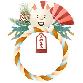 兔年素材窗花免扣2023卡通