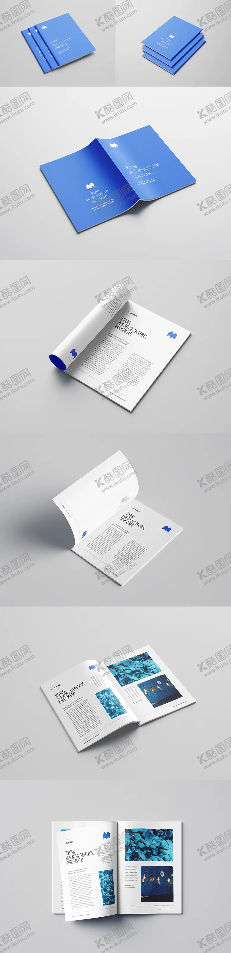 编号：44837004040945373665【酷图网】源文件下载-A4画册效果展示样机
