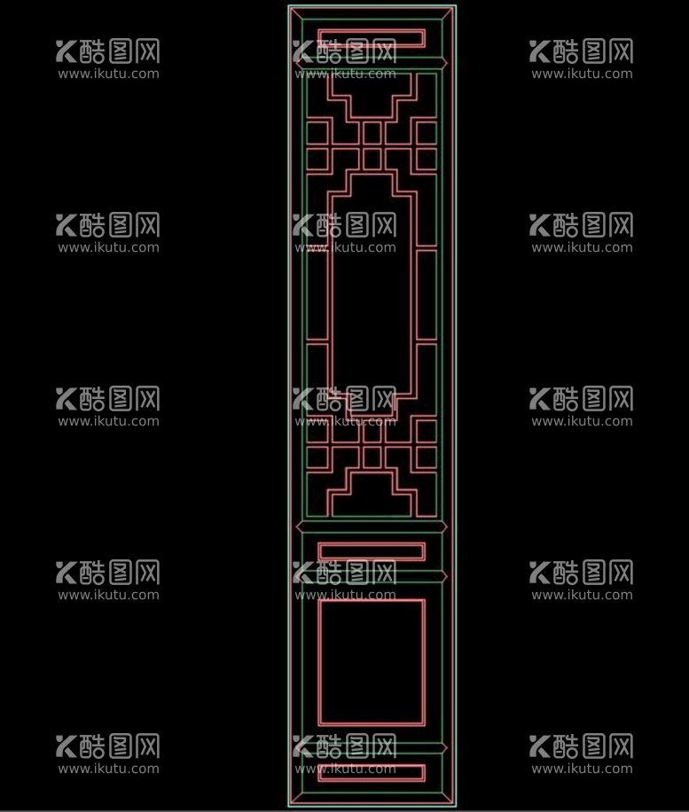 编号：85714212191358334978【酷图网】源文件下载-中式门窗镂空设计图案