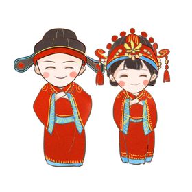 卡通新郎新娘PNG免扣素材