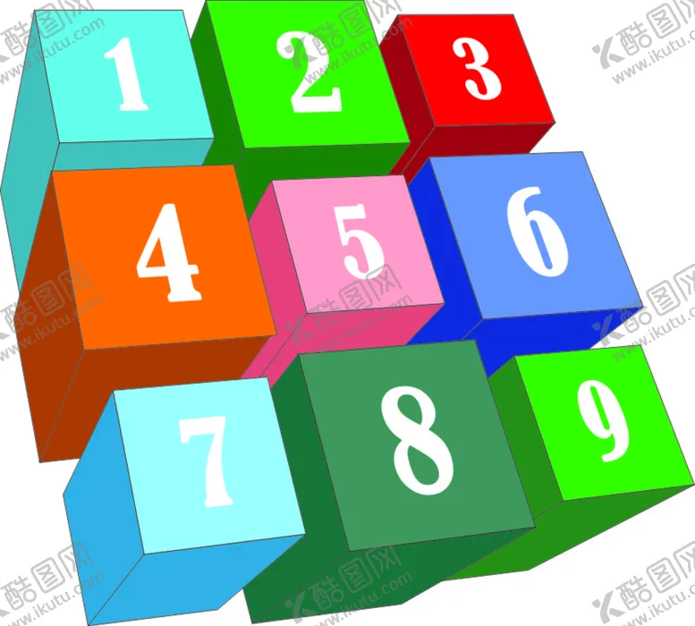 编号：93912801240042481576【酷图网】源文件下载-立体数字