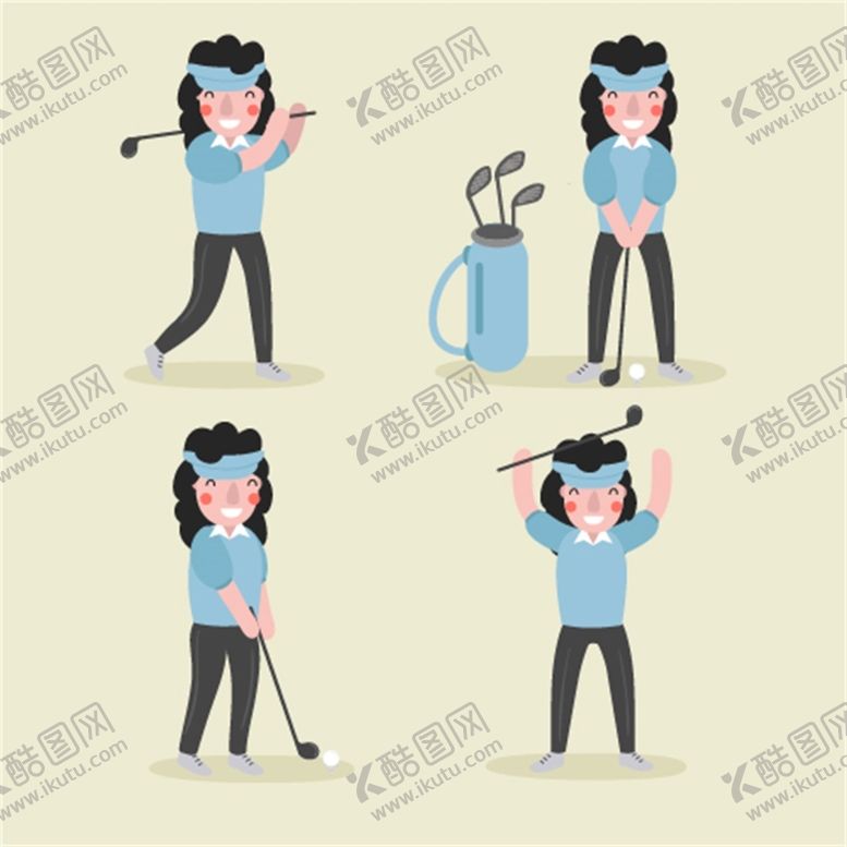 编号：75578101301247318139【酷图网】源文件下载-卡通高尔夫