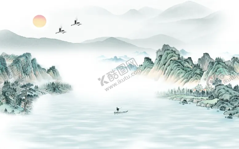 编号：75952812102031367266【酷图网】源文件下载-新中式水墨画背景
