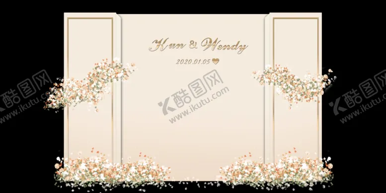 编号：13891912182155445329【酷图网】源文件下载-简约婚礼迎宾牌设计