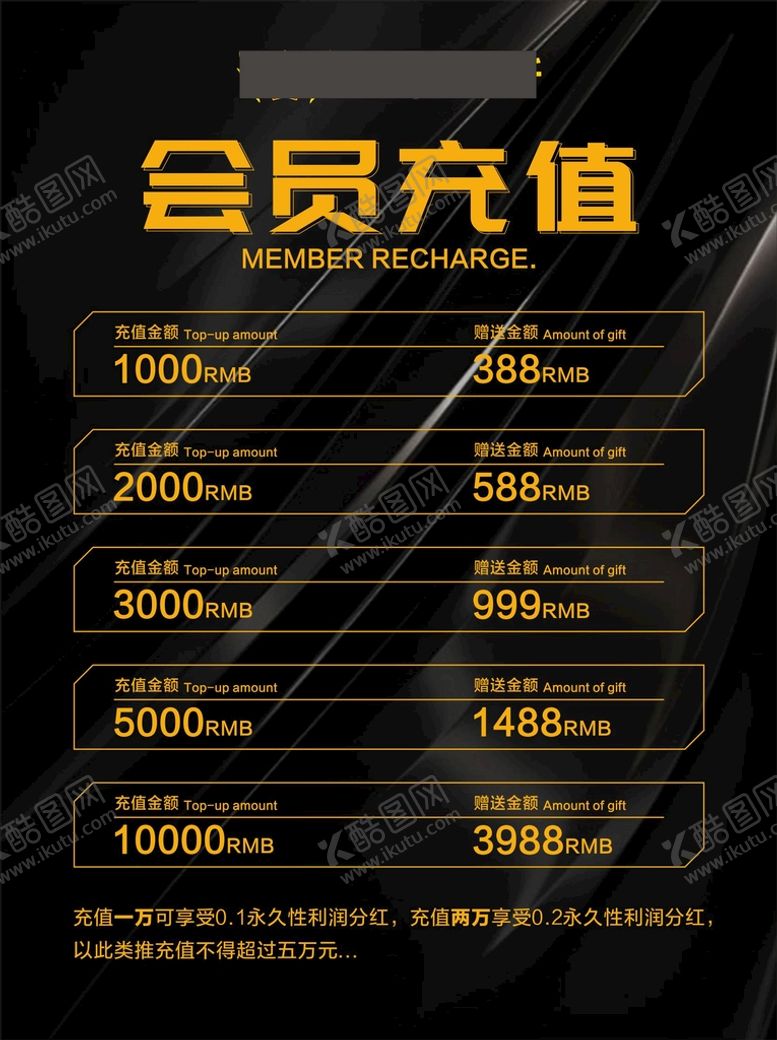 编号：41384012222107593623【酷图网】源文件下载-会员充值海报