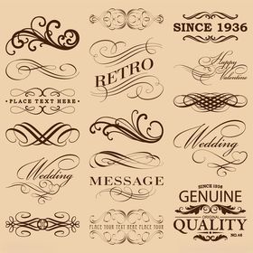 复古风格装饰性字体设计