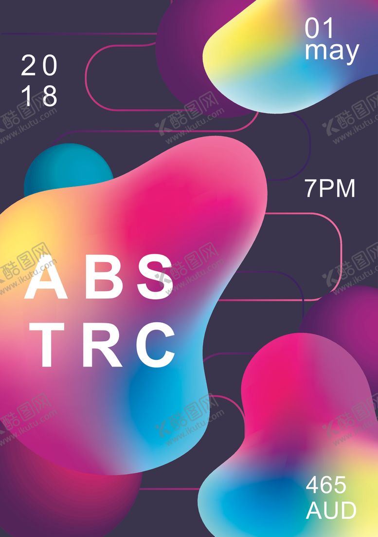 编号：35054409270518183894【酷图网】源文件下载-现代抽象科幻线条渐变海报