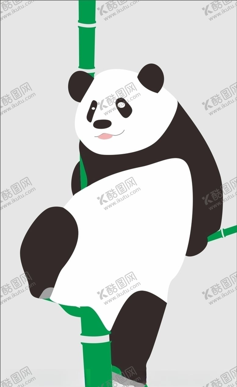 编号：44502304281048536018【酷图网】源文件下载-熊猫爬竹子