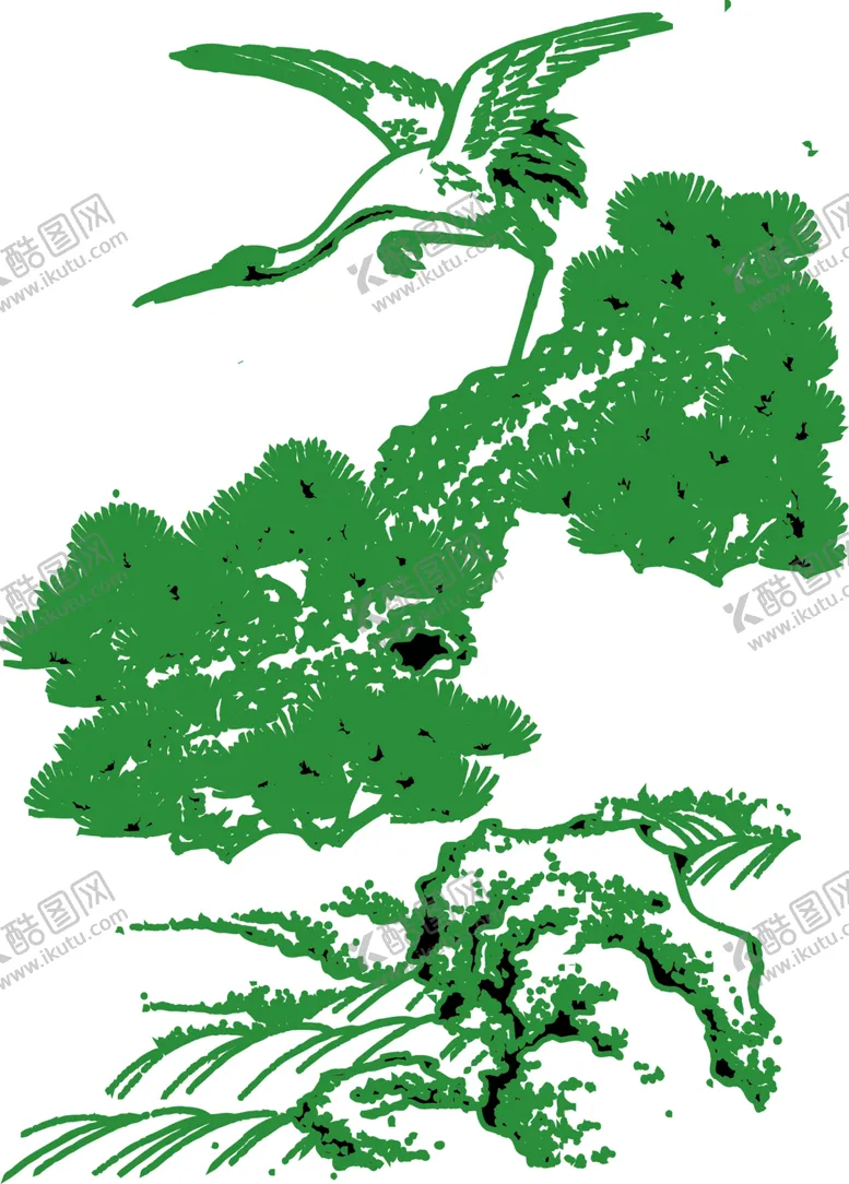 编号：94697109090005047322【酷图网】源文件下载-水墨松树