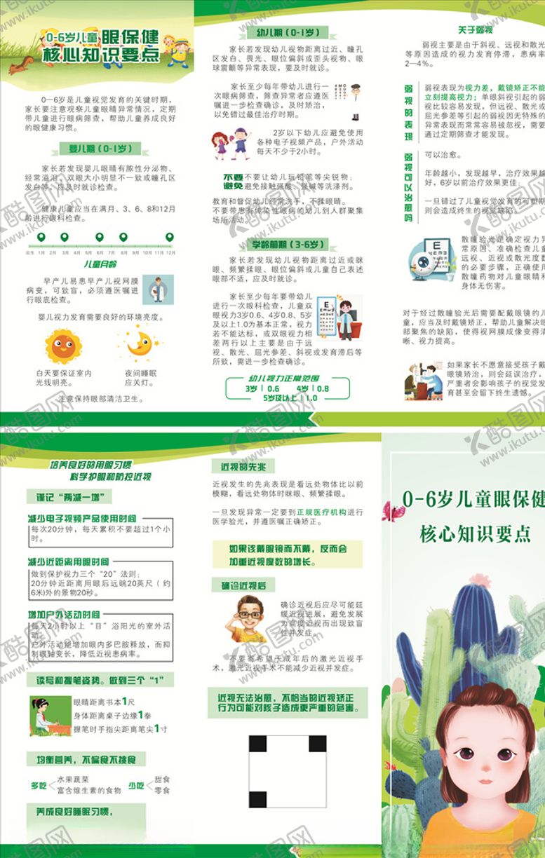 编号：92096907092252195396【酷图网】源文件下载-儿童眼保健3折页