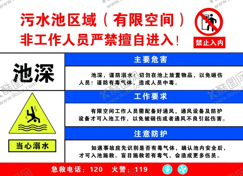 编号：79842109230505443808【酷图网】源文件下载-污水池区域有限空间
