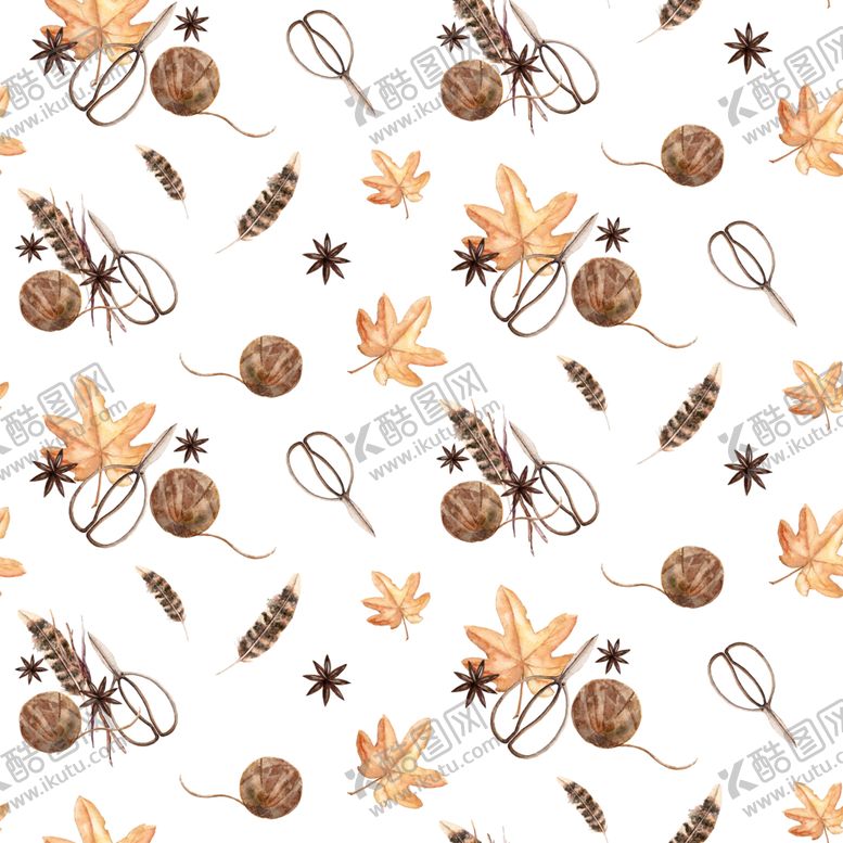 编号：44368810151606078505【酷图网】源文件下载-水彩花朵创意图案