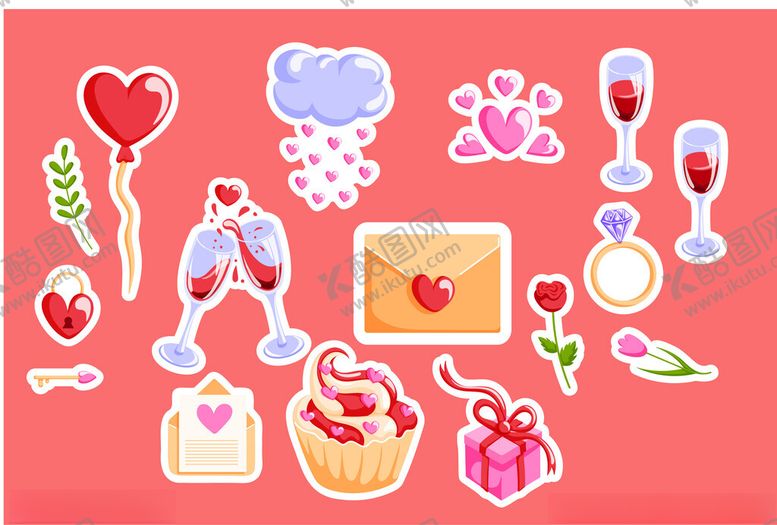 编号：71539411151842221473【酷图网】源文件下载-恋爱贴纸
