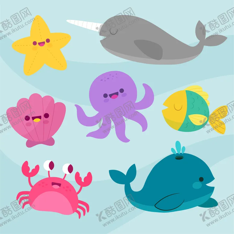编号：16873509151137237905【酷图网】源文件下载-海洋生物 海底世界插图