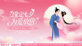 浪漫七夕节日宣传展板