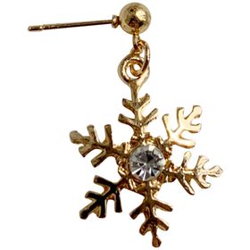 金色雪花耳钉