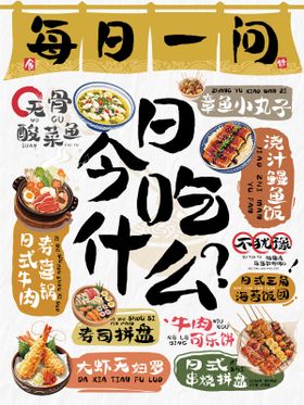 创意菜单宣传海报