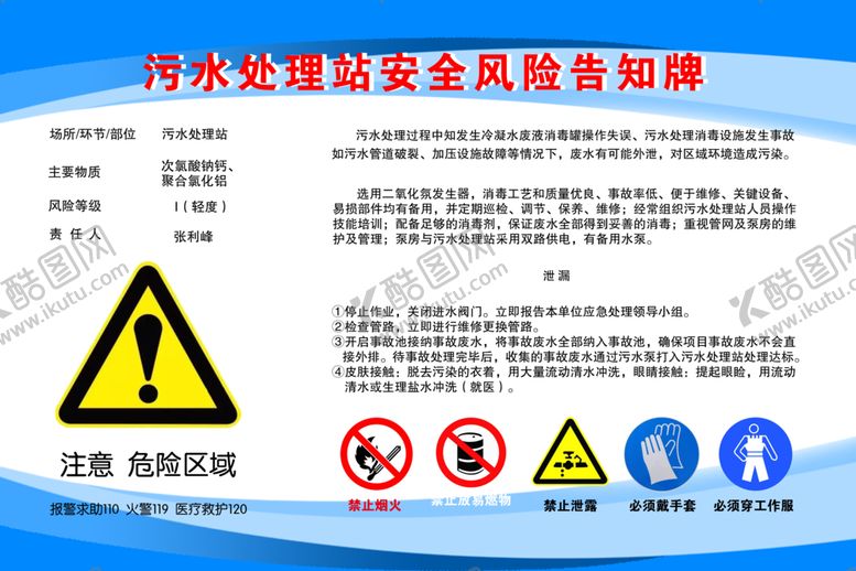 编号：11235005092054405654【酷图网】源文件下载-污水告知牌