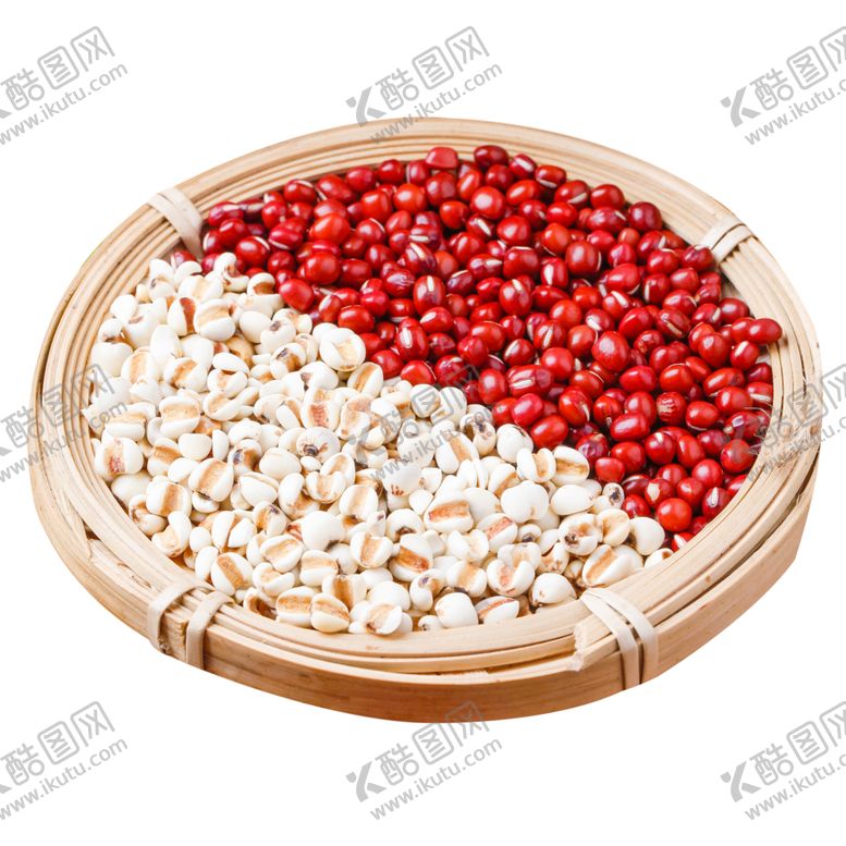 编号：67023505142332075411【酷图网】源文件下载-红豆八宝食材竹筐海报素材