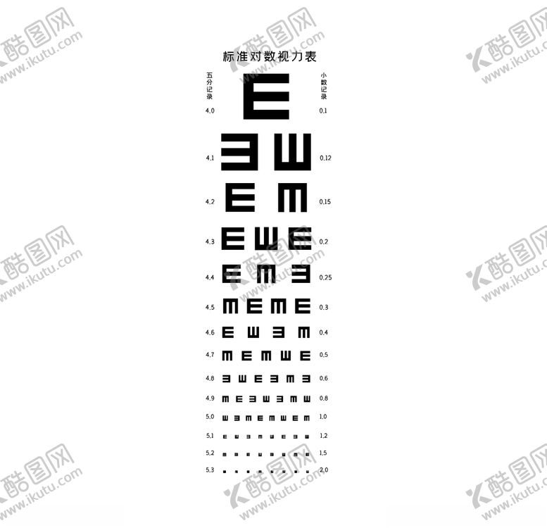 编号：60045307141108359328【酷图网】源文件下载-视力表