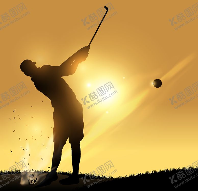 编号：90443309250250256105【酷图网】源文件下载-打高尔夫球矢量素材