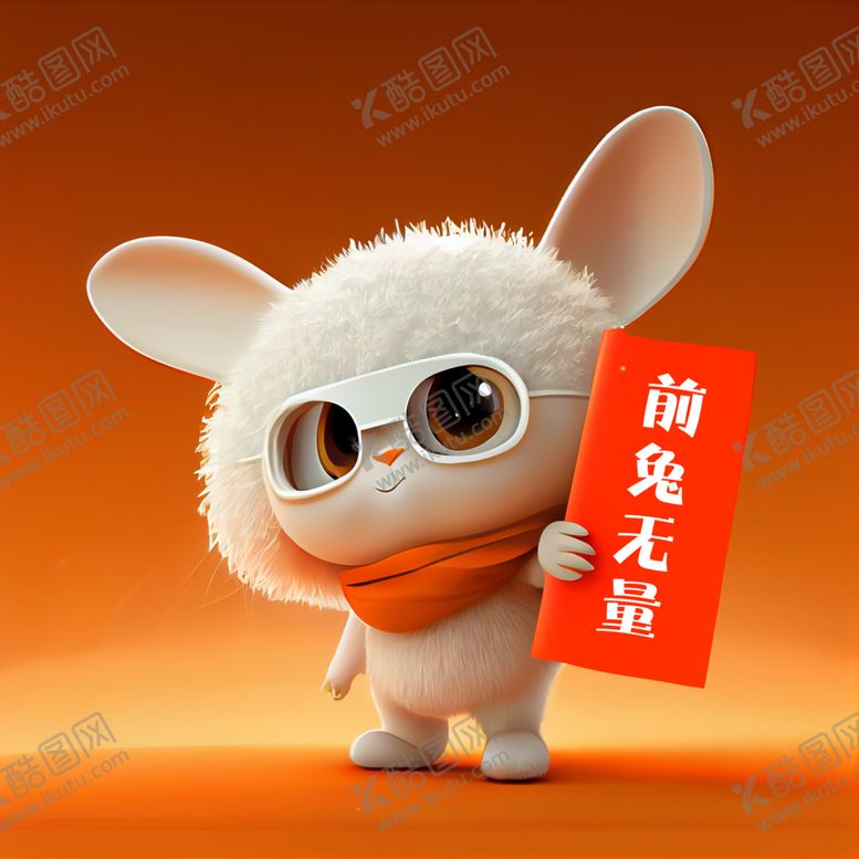编号：60168401300103362100【酷图网】源文件下载-喜庆的小白兔
