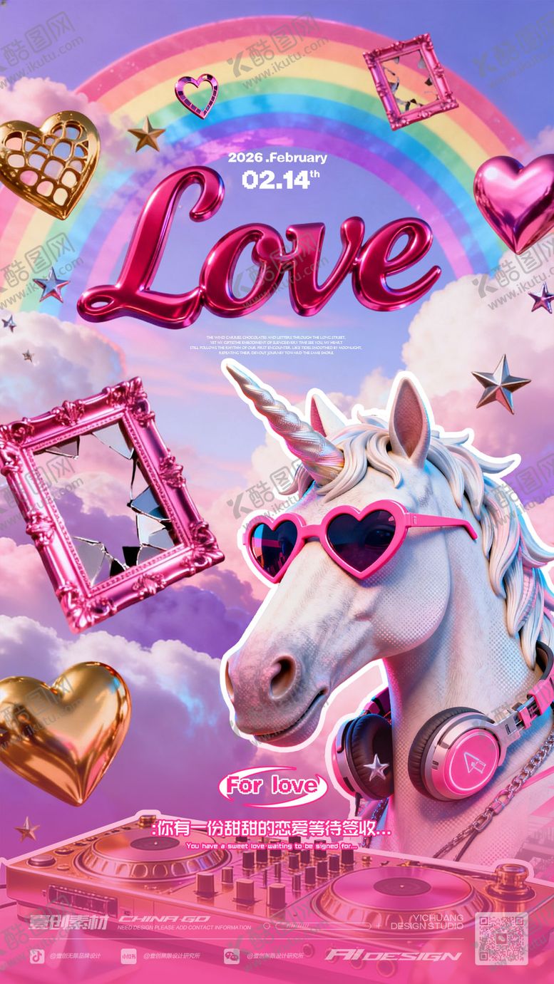编号：87976002080205417348【酷图网】源文件下载-西方情人节520酒吧Y2k