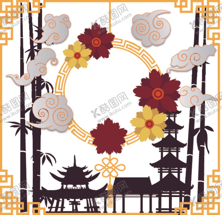 编号：75242709281157484526【酷图网】源文件下载-中式边框素材