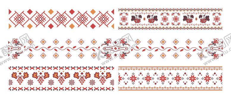 编号：72959211021442509492【酷图网】源文件下载-民族风花边图案