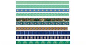 多彩条纹图案设计素材