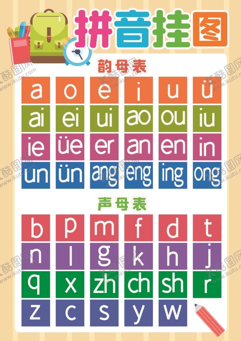 编号：81813107121902198563【酷图网】源文件下载-幼儿识字挂图
