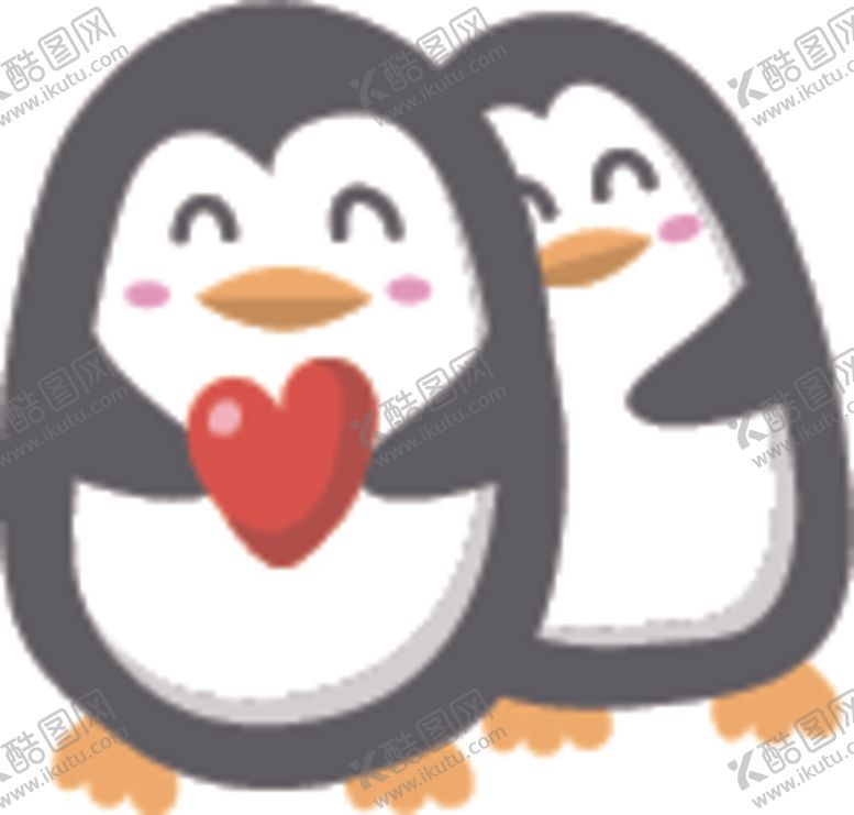 编号：23216410071713344500【酷图网】源文件下载-情侣企鹅