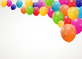气球生日促销节日彩色