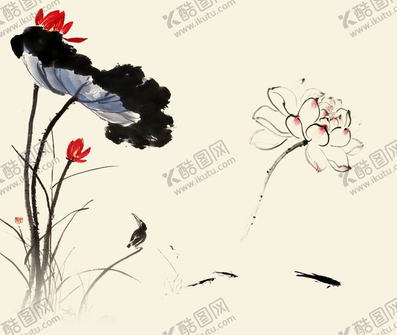 编号：27460807090031121912【酷图网】源文件下载-水墨荷花