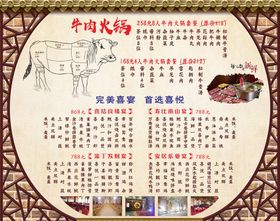 中式牛肉火锅海报