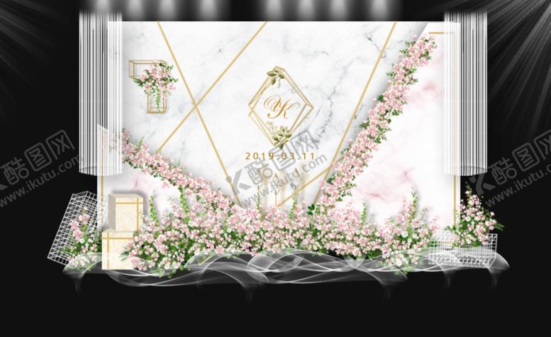 编号：92283806191616543715【酷图网】源文件下载-粉色大理石风婚礼