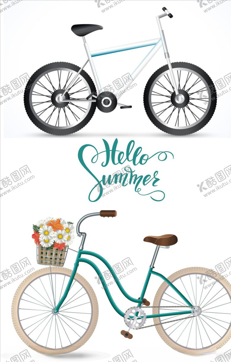 编号：58679309252020567890【酷图网】源文件下载-自行车插画