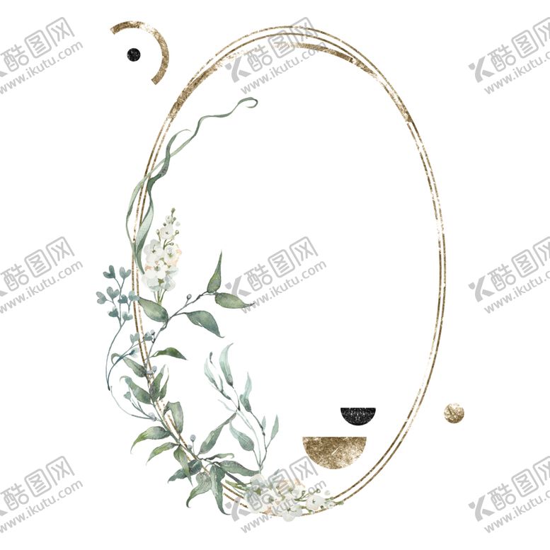 编号：12335110250320107545【酷图网】源文件下载-小清新水彩植物树枝