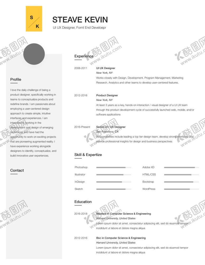 编号：29652909230012413238【酷图网】源文件下载-简历