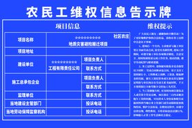 农民工维权告示牌