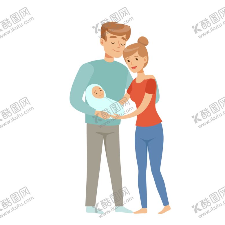 编号：80599905062325197232【酷图网】源文件下载-抱着婴儿的父母