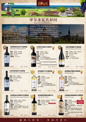 新年红酒画册摩尔多瓦系列外国