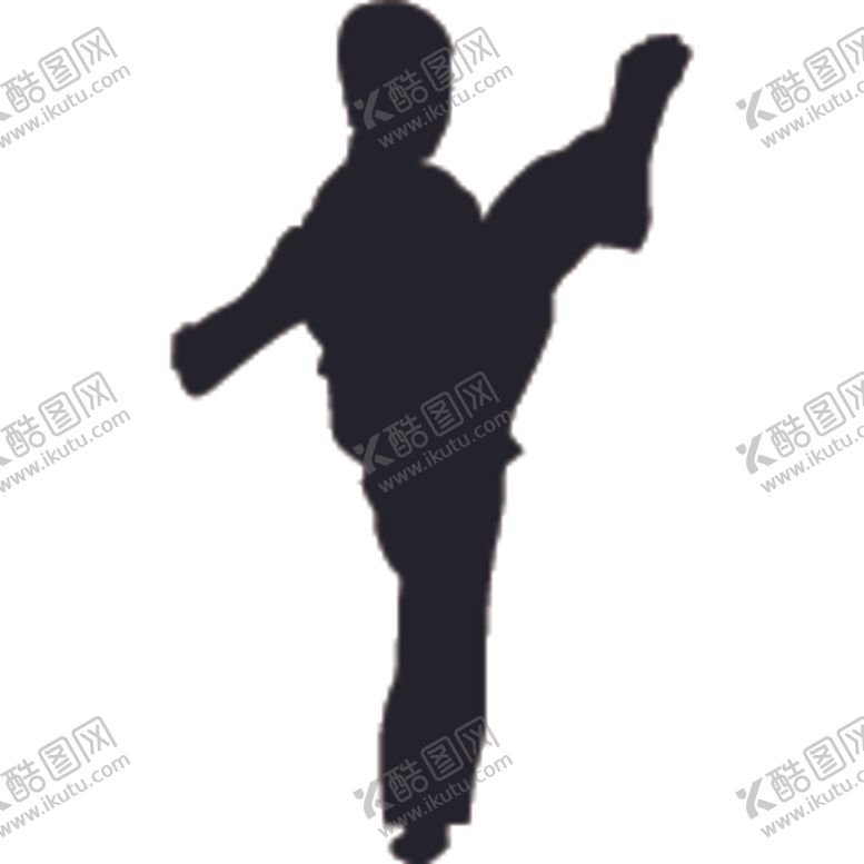 编号：10120805010355166598【酷图网】源文件下载-武术格斗剪影
