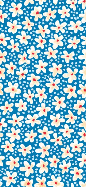 小碎花大牌印手绘卉大彩色